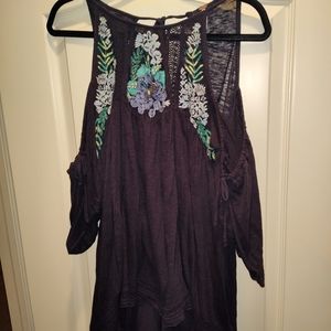 BEAUTIFUL FREE PEOPLE COLD SHOULDER BLOUSE